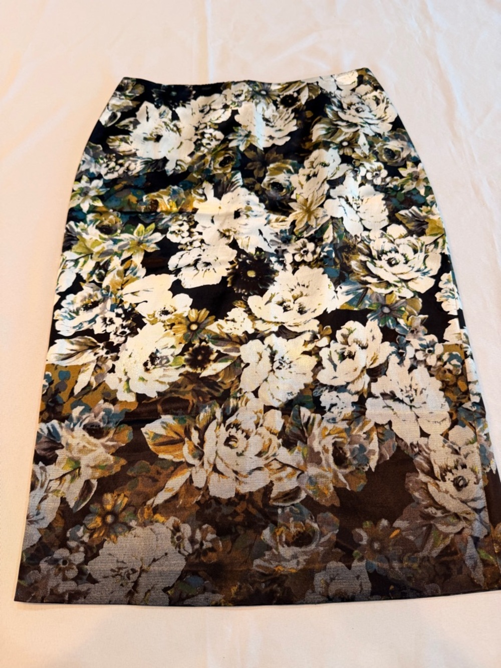 Miss Selfridge Painterly Floral Pencil Skirt Size 8